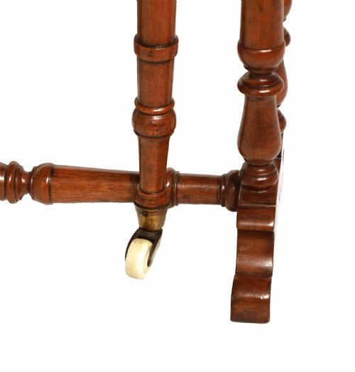 A FINE QUALITY VICTORIAN BURR WALNUT INLAID BABY SUTHERLAND TABLE - ADDITIONAL PHOTO 1