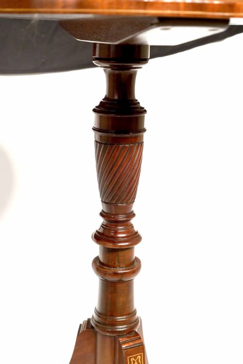 A FINE VICTORIAN INLAID MAHOGANY CIRCULAR TRIPOD OCCASIONAL TABLE - ADDITIONAL PHOTO 3