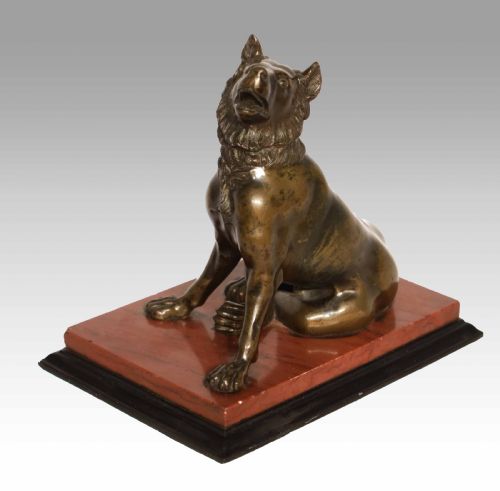 a 19th century bronze of the dog of alcibiades jennings dog - CATEGORY: ANTIQUE SCULPTURES - DATED 19TH CENTURY