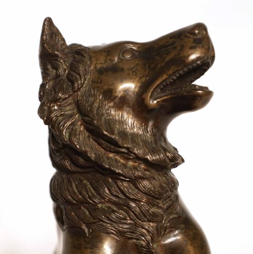 A 19TH CENTURY BRONZE OF THE DOG OF ALCIBIADES JENNINGS DOG - ADDITIONAL PHOTO 4