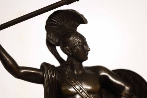 A PAIR OF 19TH CENTURY FRENCH BRONZES GLADIATORS OF HORACE AND CURIACE - ADDITIONAL PHOTO 1