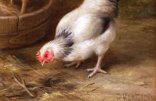 EDGAR HUNT 1876 1953 OIL ON CANVAS - ADDITIONAL PHOTO 4