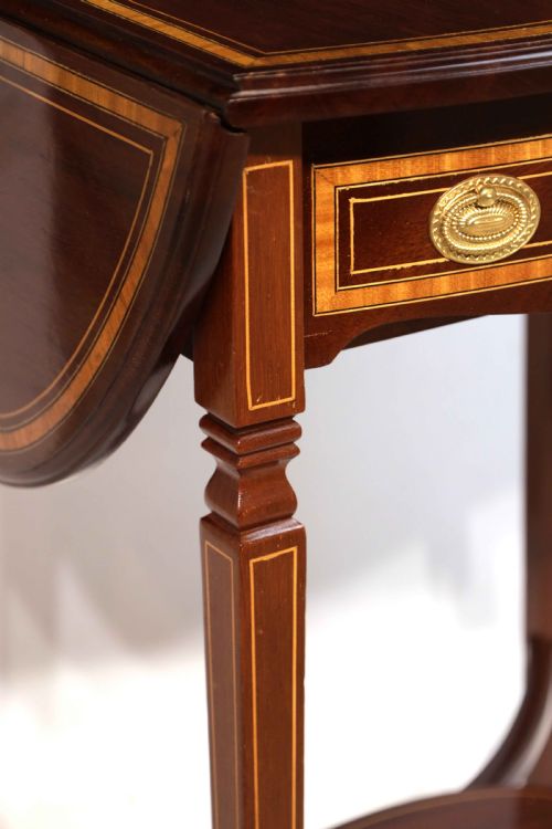 THE QUALITY EDWARDIAN MAHOGANY INLAID PEMBROKE TABLE - ADDITIONAL PHOTO 1