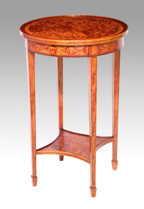 the quality edwardian satinwood inlaid side table - CATEGORY: ANTIQUE TABLES - DATED EDWARDIAN