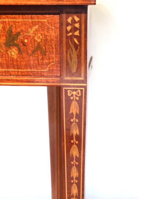 AN FINE LATE VICTORIAN MAHOGANY INLAID CARLETON HOUSE STYLE DESK - ADDITIONAL PHOTO 5