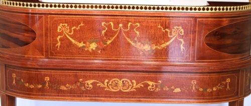 AN FINE LATE VICTORIAN MAHOGANY INLAID CARLETON HOUSE STYLE DESK - ADDITIONAL PHOTO 6