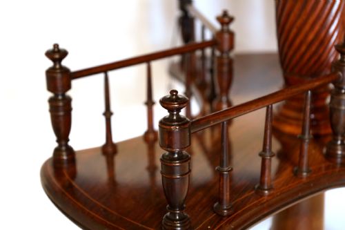 A QUALITY LATE VICTORIAN INLAID ROSEWOOD REVOLVING LIBRARY TABLE - ADDITIONAL PHOTO 5