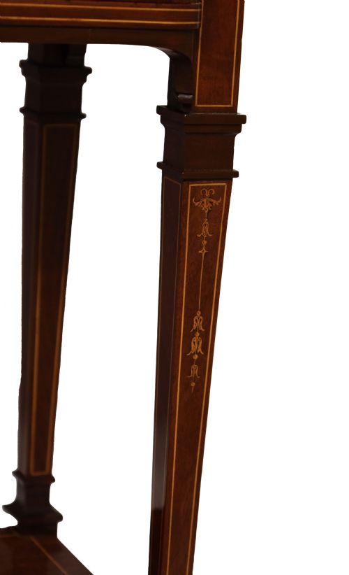 A FINE LATE 19TH CENTURY INLAID MAHOGANY EDWARDS ROBERTS DISPLAY CABINET - ADDITIONAL PHOTO 4