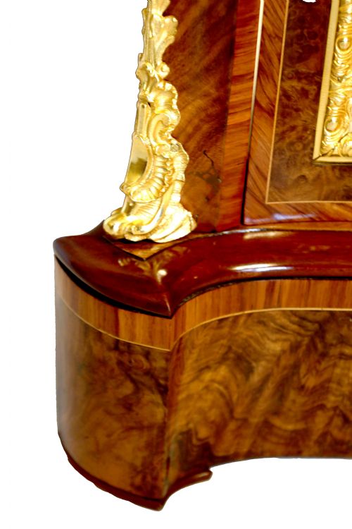 A FINE QUALITY PAIR OF VICTORIAN ORMOLU MOUNTED WALNUT DISPLAY CABINETS - ADDITIONAL PHOTO 8