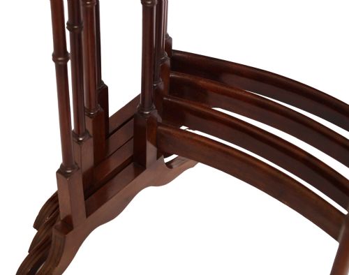 A FINE LATE VICTORIAN MAHOGANY INLAID QUARTETTO NEST OF TABLES - ADDITIONAL PHOTO 3