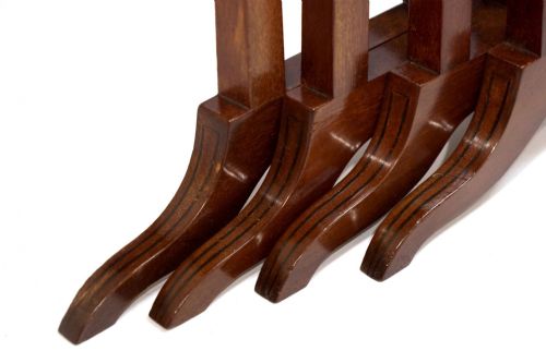 A FINE LATE VICTORIAN MAHOGANY INLAID QUARTETTO NEST OF TABLES - ADDITIONAL PHOTO 4