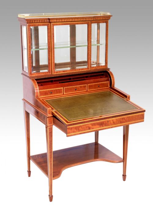AN EDWARDS ROBERTS MINIATURE CYLINDER DISPLAY DESK - ADDITIONAL PHOTO 1