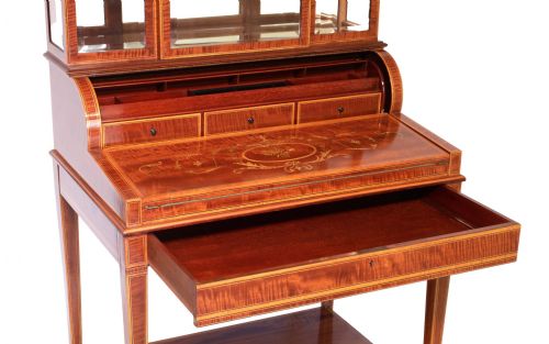 AN EDWARDS ROBERTS MINIATURE CYLINDER DISPLAY DESK - ADDITIONAL PHOTO 4