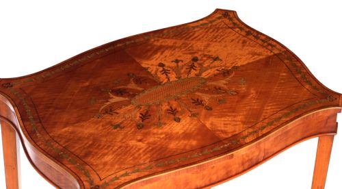 THE QUALITY EDWARDIAN SATINWOOD INLAID SIDE TABLE - ADDITIONAL PHOTO 1