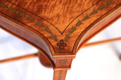 THE QUALITY EDWARDIAN SATINWOOD INLAID SIDE TABLE - ADDITIONAL PHOTO 4