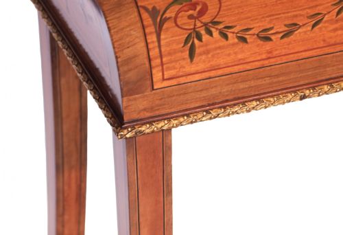 A FINE EDWARDIAN ORMOLU MOUNTED INLAID SATINWOOD JARDINIRE - ADDITIONAL PHOTO 4