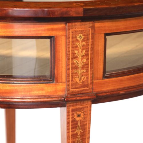 A FINE VICTORIAN MAHOGANY INLAID CIRCULAR BIJOUTERIE TABLE - ADDITIONAL PHOTO 1