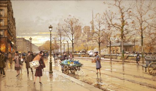 EUGNE GALIENLALOUE 1854 1941 GOUACHE ON PAPER - ADDITIONAL PHOTO 1