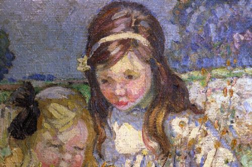 DOROTHEA SHARP 1874 1955 A LARGE OIL ON CANVAS - ADDITIONAL PHOTO 2