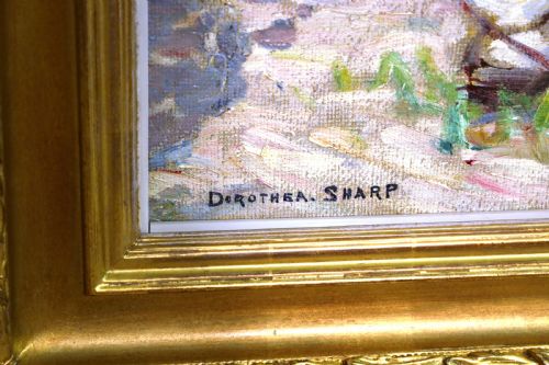 DOROTHEA SHARP 1874 1955 A LARGE OIL ON CANVAS - ADDITIONAL PHOTO 3