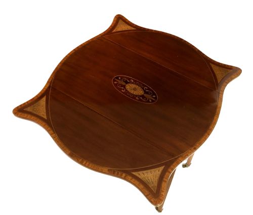 A LATE 19TH CENTURY SHOOLBRED MAHOGANY FOLDING BUTTERFLY PEMBROKE TABLE - ADDITIONAL PHOTO 2
