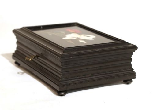 A 19TH CENTURY ITALIAN PIETRA DURA MOUNTED EBONISED WOOD BOX - ADDITIONAL PHOTO 2