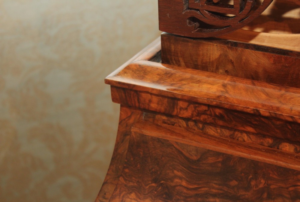 A Fine Quality Victorian Burr Walnut inlaid Piano Top, Pop up Davenport by James shoolbred & Co  View VIII