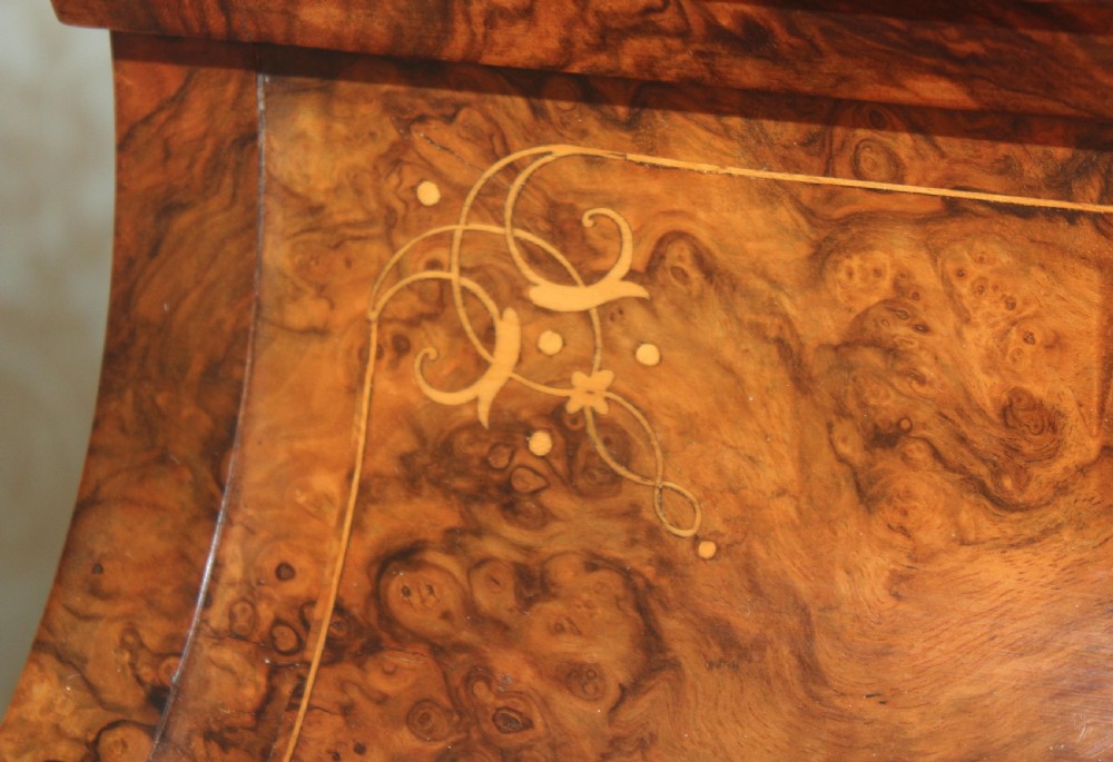 A Fine Quality Victorian Burr Walnut inlaid Piano Top, Pop up Davenport by James shoolbred & Co  View XI