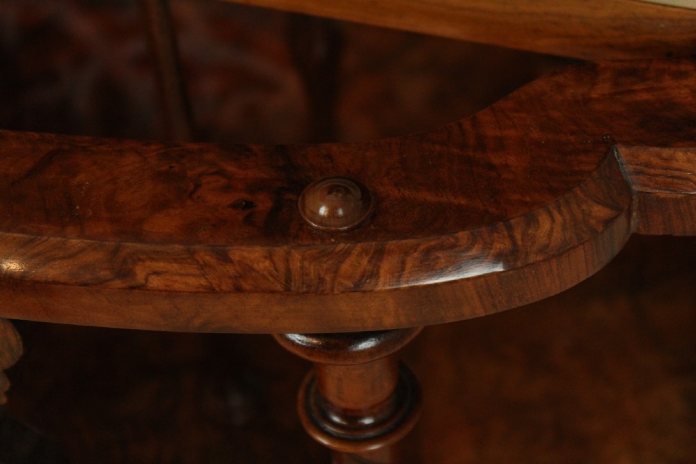 A Beautiful Victorian Burr Walnut Oval Canterbury. View VII