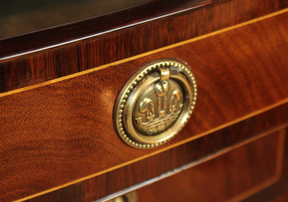 A Beautiful Edwardian Mahogany Inlaid Bow Fronted Chest View IV