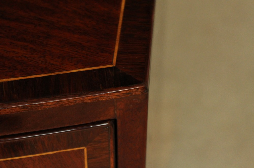 A Beautiful Edwardian Mahogany Inlaid Bow Fronted Chest View VI