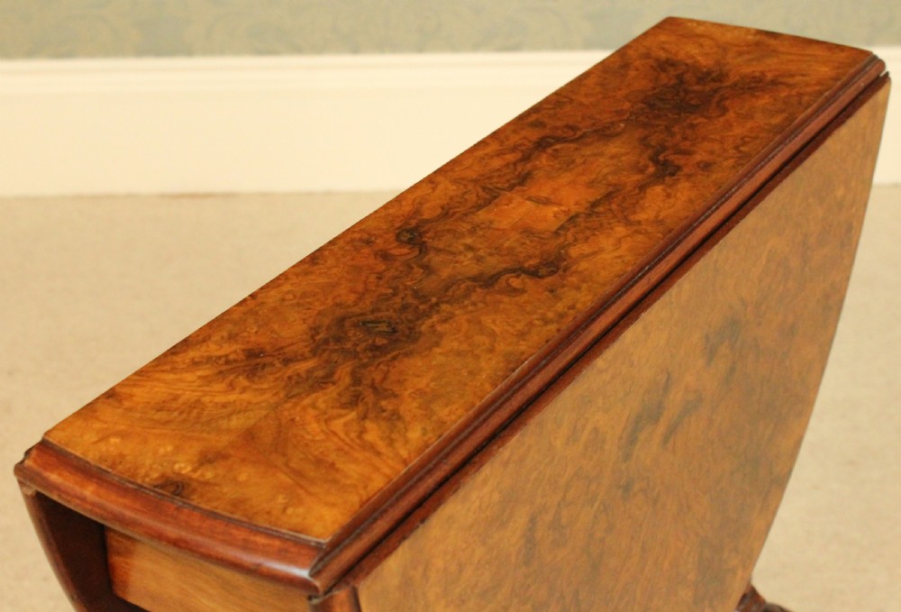 An Exquisite Victorian Burr Walnut Cabriole Leg Baby Sutherland Table View IV