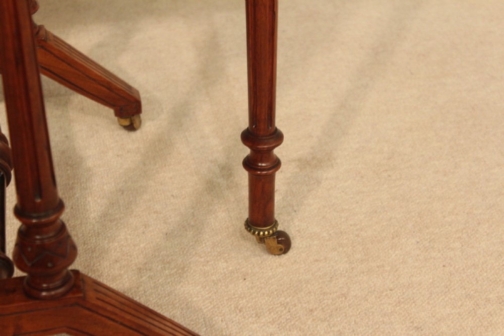 A Stunning Victorian Thuya and Burr Walnut Inlaid Aesthetical Baby Sutherland Table View IV