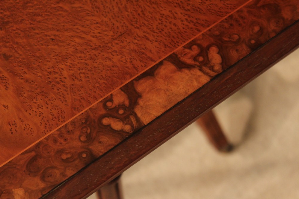 A Stunning Victorian Thuya and Burr Walnut Inlaid Aesthetical Baby Sutherland Table View VI