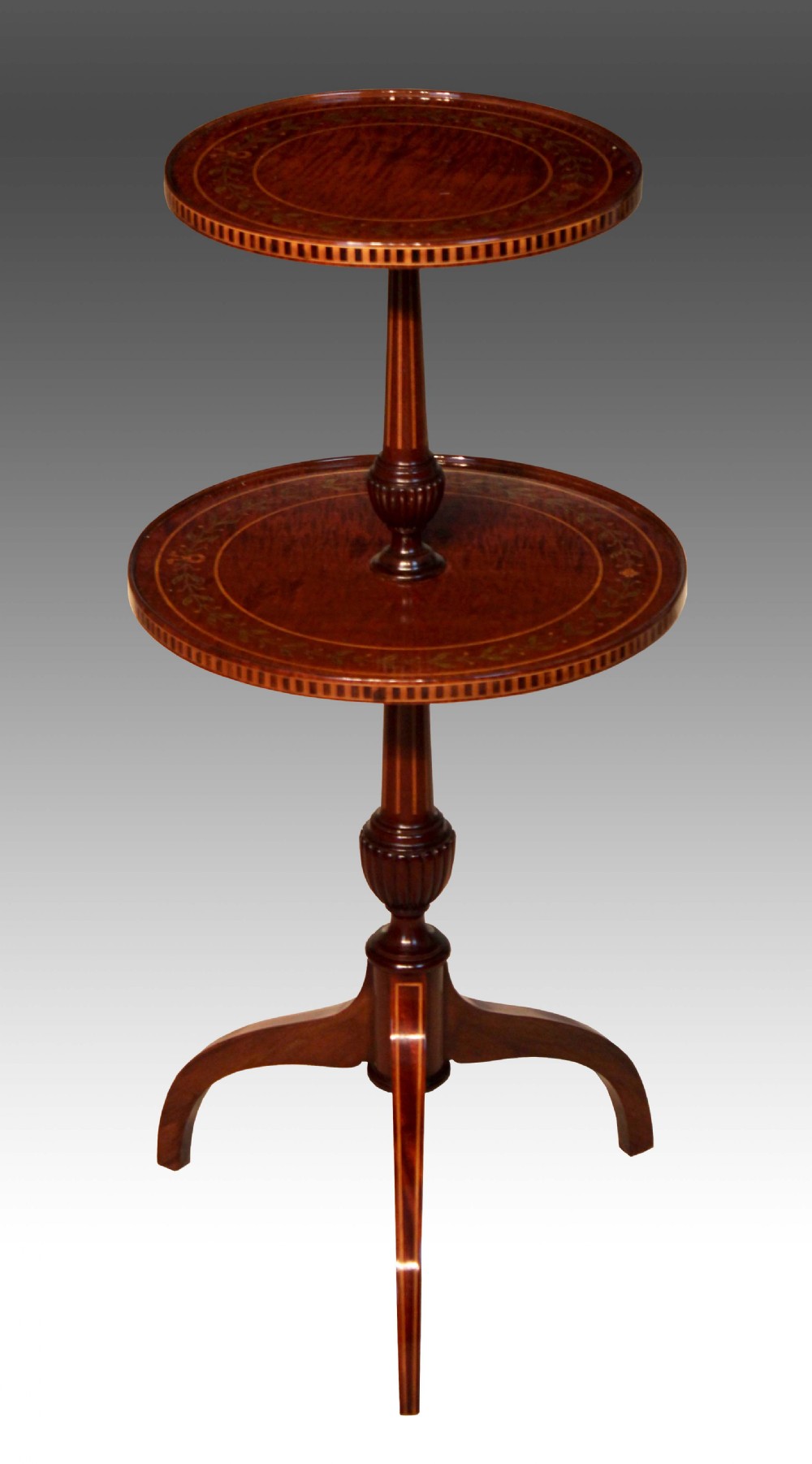 A fine late Victorian mahogany inlaid etagere