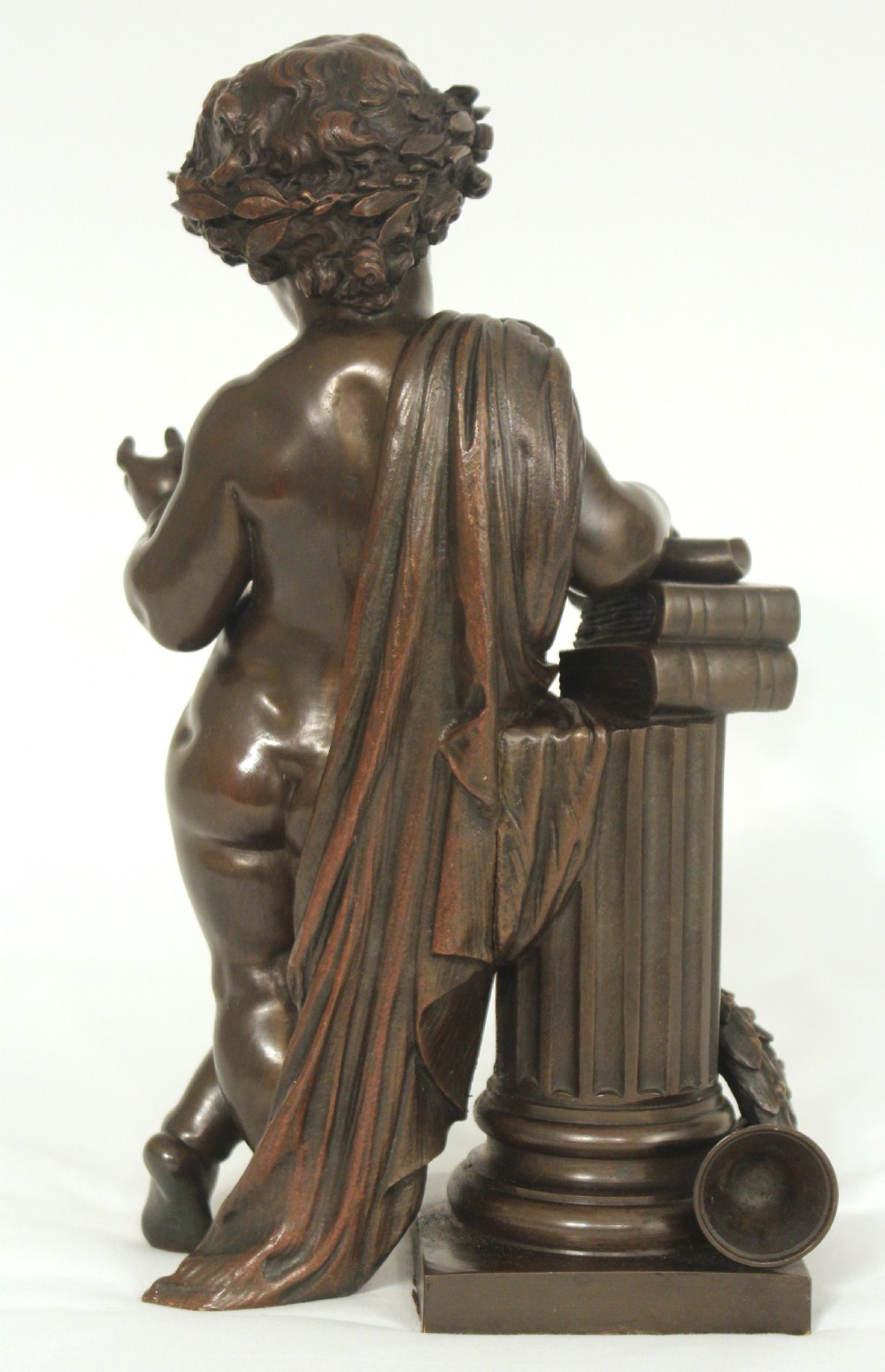 A Fine Late 19th Century French Bronze Cherub Leaning On Column View V