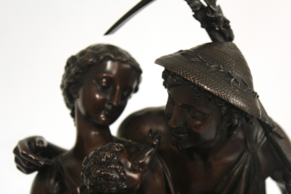 Henri Etienne Dumaige (1830-1888) A Good Late 19th C French Large Bronze 