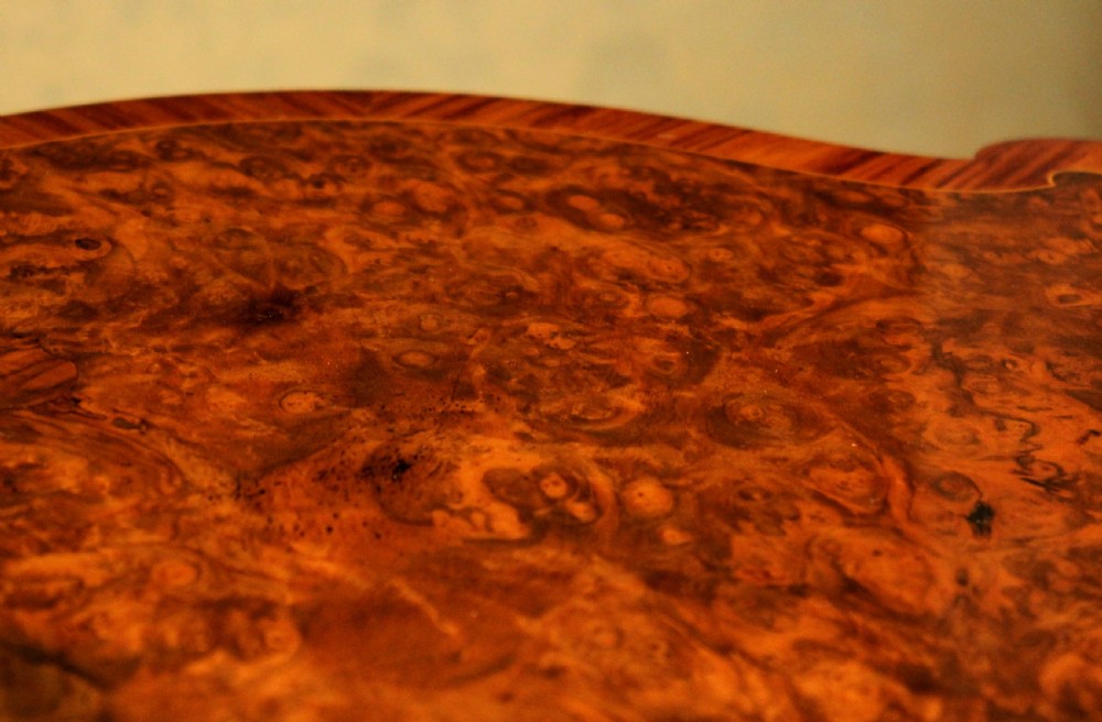 An Exhibition Quality Victorian Burr Walnut Inlaid and Ormolu Mounted Table View V