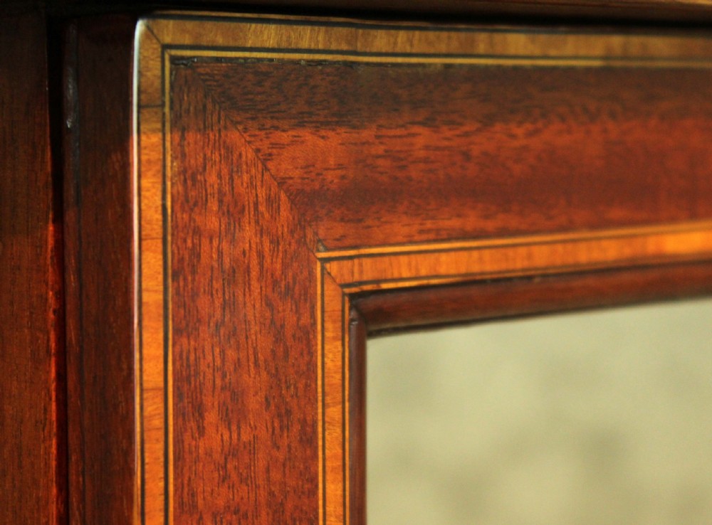 A Quality Edwardian Mahogany Inlaid Center Display Cabinet View IV