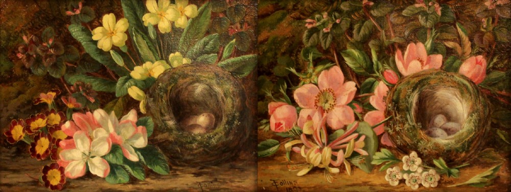 Thomas Collins 1893 (1857-1893) A Good Pair of Still life Oil Paintings on Canvas View III