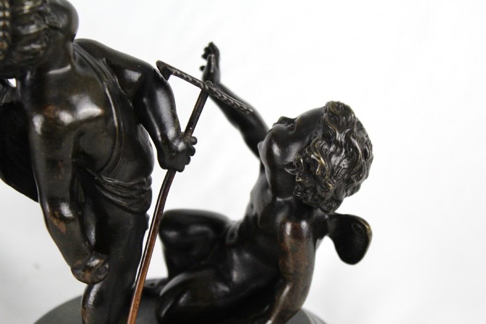 A Pair Of 19th Century French Bronze Figures Of Cherub Farmers View III