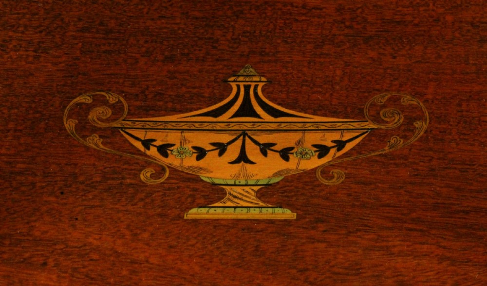 An Immaculate Quality Late Victorian Mahogany Inlaid Demilune Side Table View V