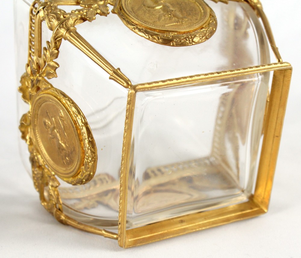 A Fine Late 19th C. French Ormolu Mounted Crystal Glass Box And Cover View IV
