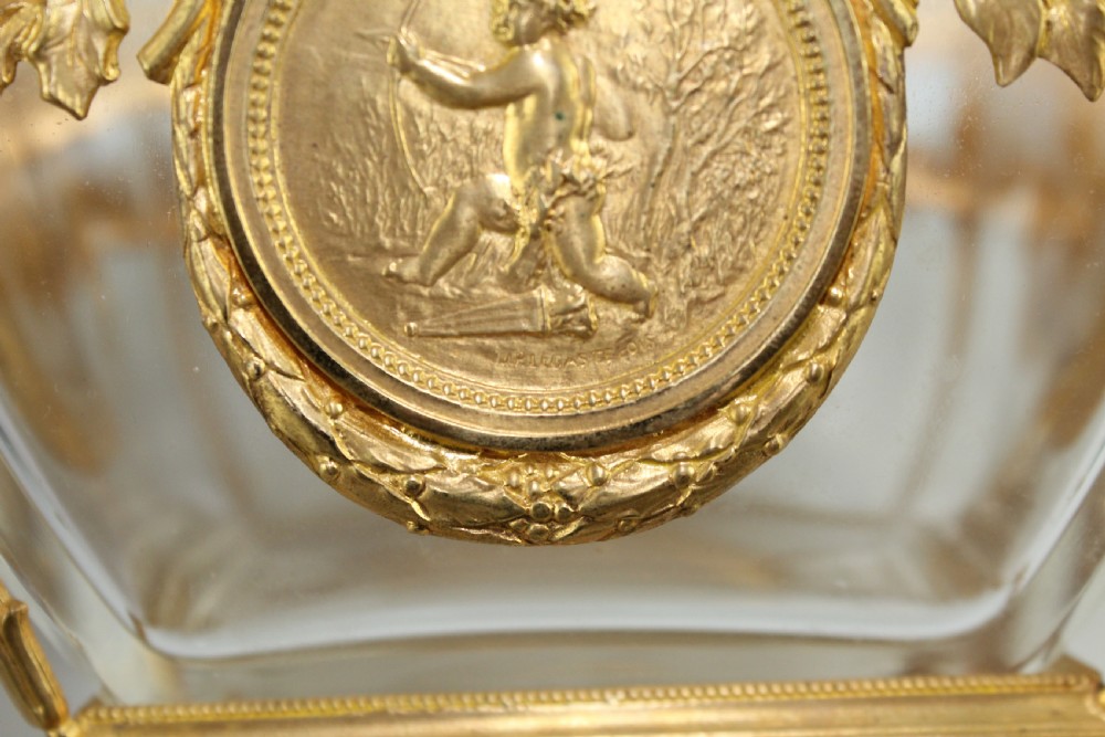 A Fine Late 19th C. French Ormolu Mounted Crystal Glass Box And Cover View VII
