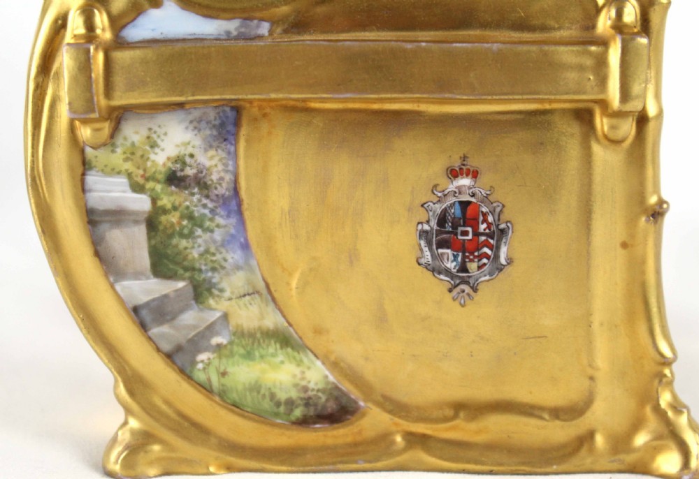 A Finely Detailed Late 19th C. Continental Porcelain Sedan Chair Figure Group View V