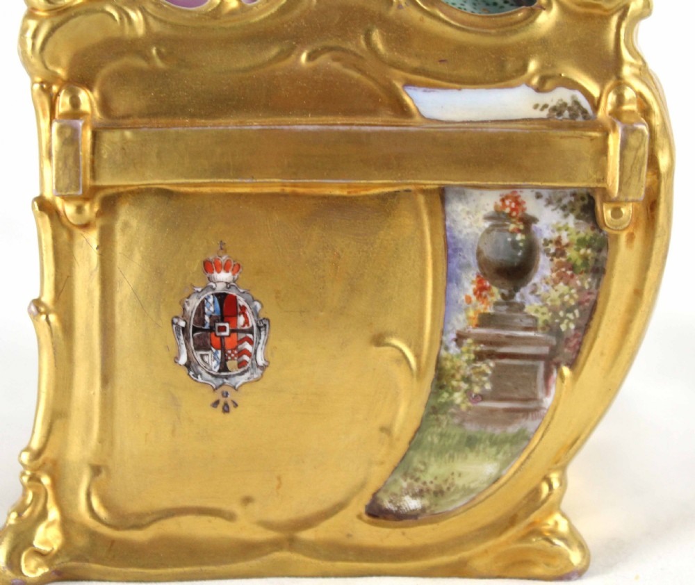 A Finely Detailed Late 19th C. Continental Porcelain Sedan Chair Figure Group View VI