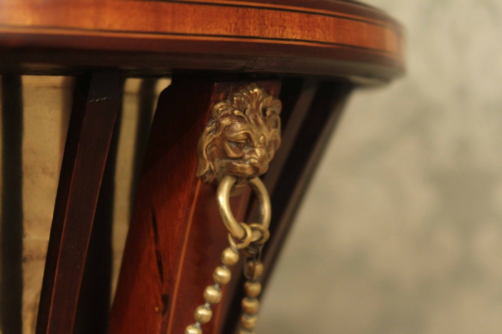 A Pair of Edwardian Mahogany Inlaid Jardinières View V