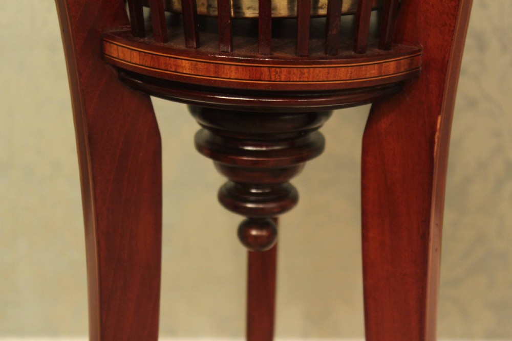 A Pair of Edwardian Mahogany Inlaid Jardinières View IX