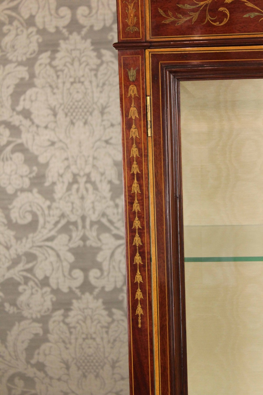 The Quality Late Victorian Mahogany Inlaid Display Cabinet View VI