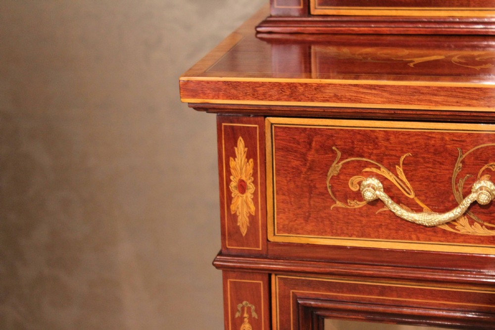 The Quality Late Victorian Mahogany Inlaid Display Cabinet View VII